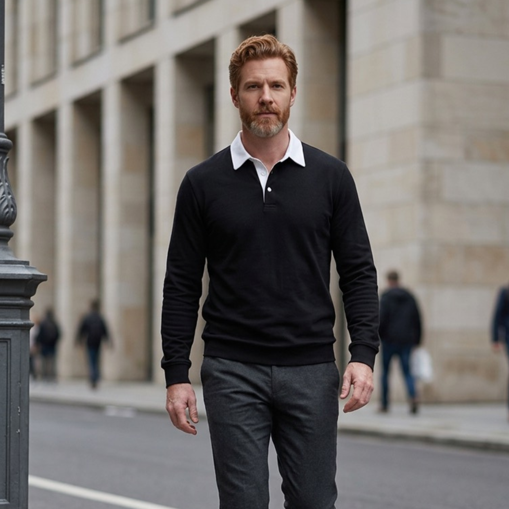 Rafael | Eleganter Polo-Strickpullover für Herren