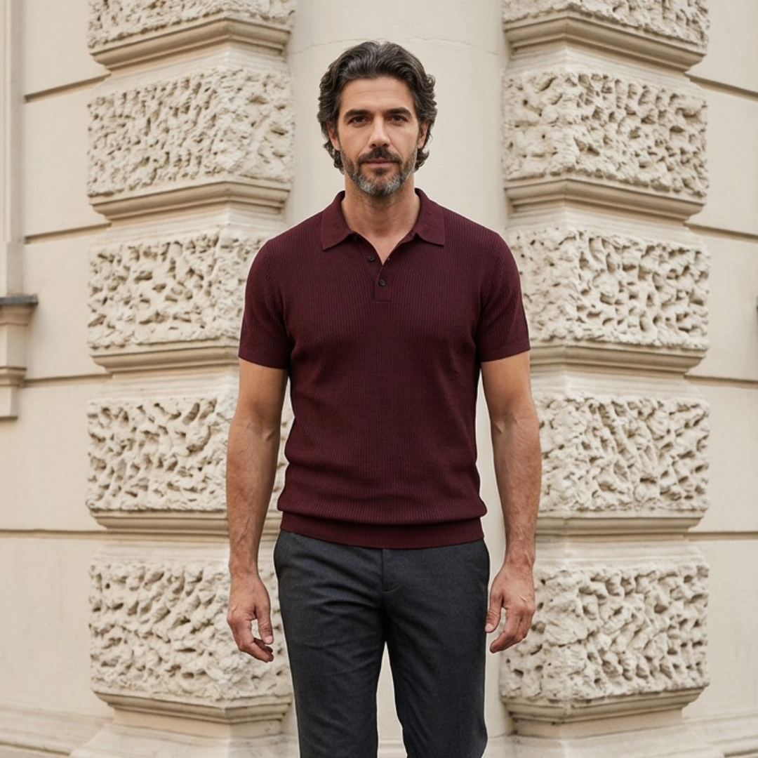 Matteo | Struktur-Polo mit moderner Silhouette