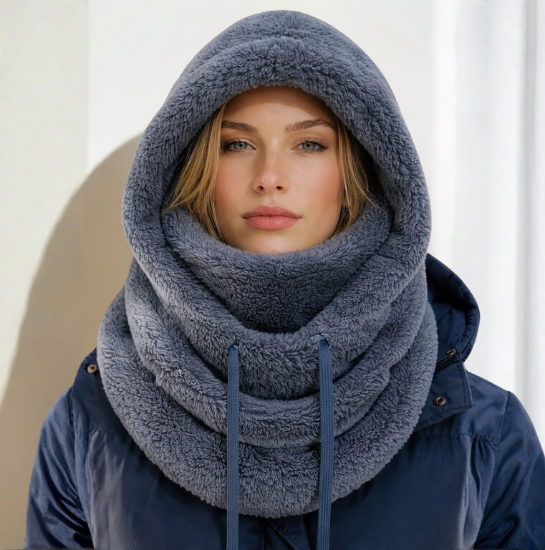 Sophie | Premium Teddy-Fleece Kapuzenschal