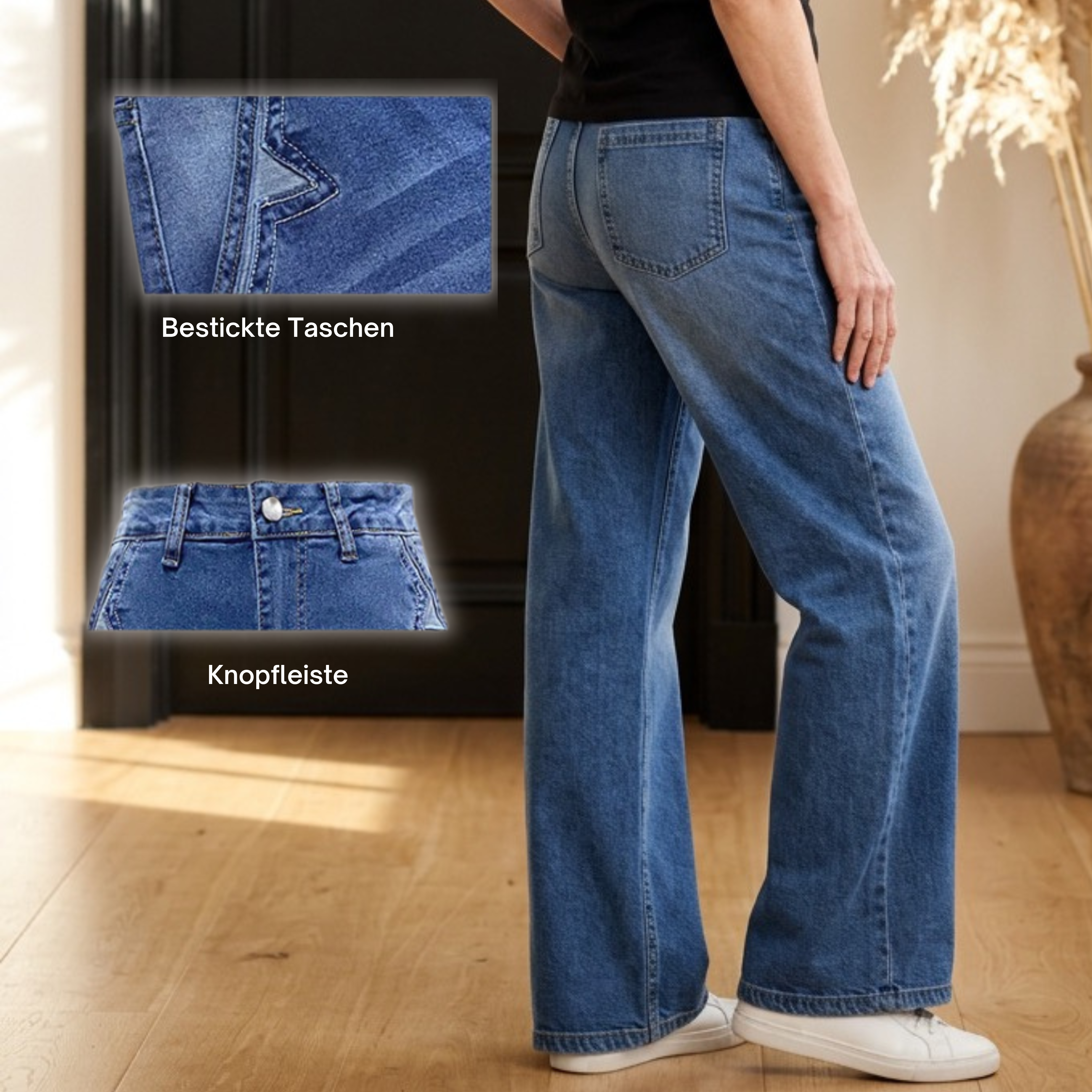 Livia | High-Waist Wide-Leg Jeans mit klarer Silhouette