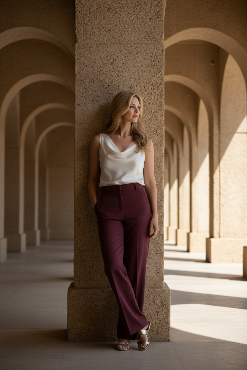 Alena | Klassische Damenhose mit hoher Taille