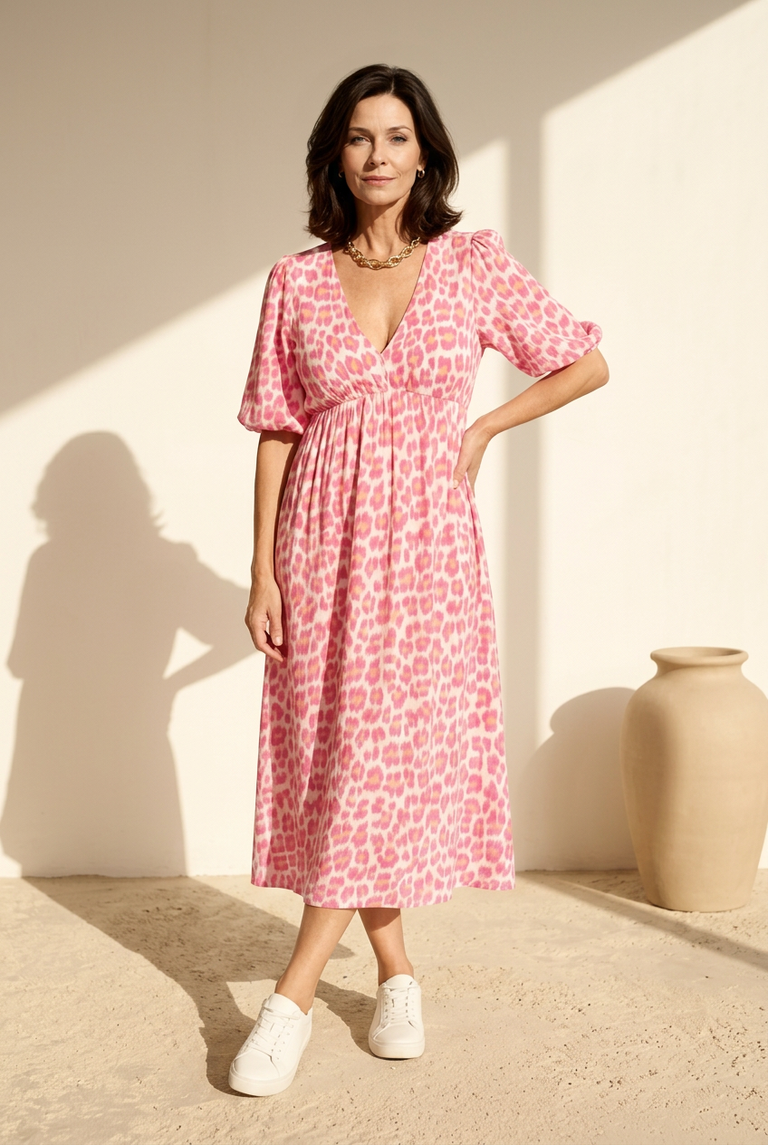 Vera | Elegantes V-Ausschnitt Kleid für Damen