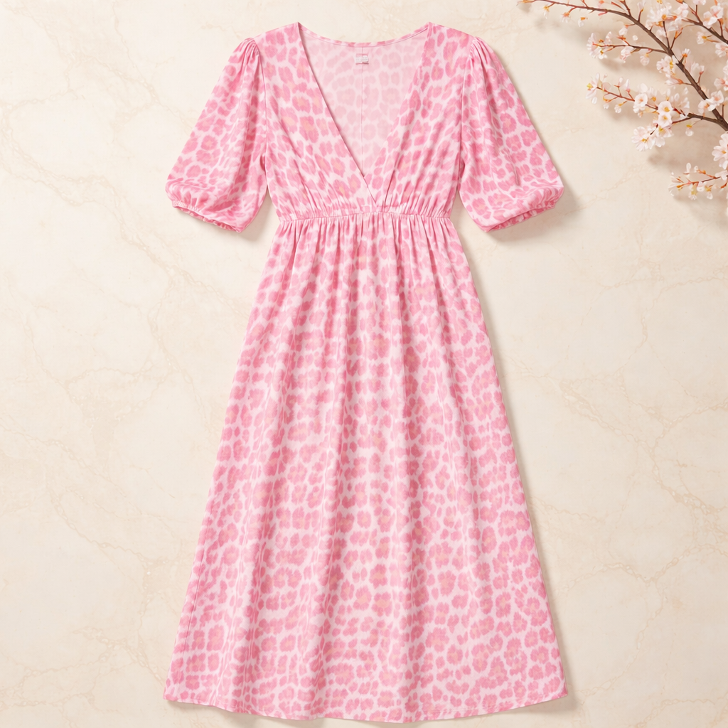 Vera | Elegantes V-Ausschnitt Kleid für Damen