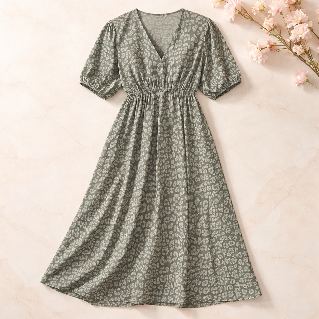 Vera | Elegantes V-Ausschnitt Kleid für Damen
