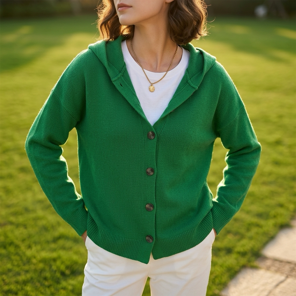 Alva | Strickcardigan mit Kapuze