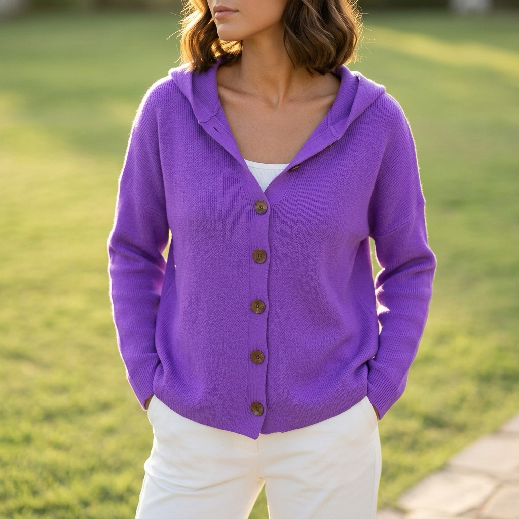 Alva | Strickcardigan mit Kapuze