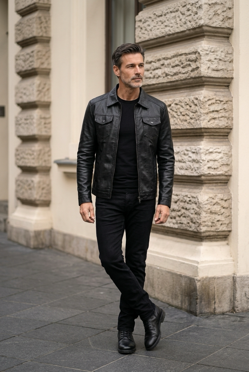 Savio Lederjacke | Reduzierte Präsenz