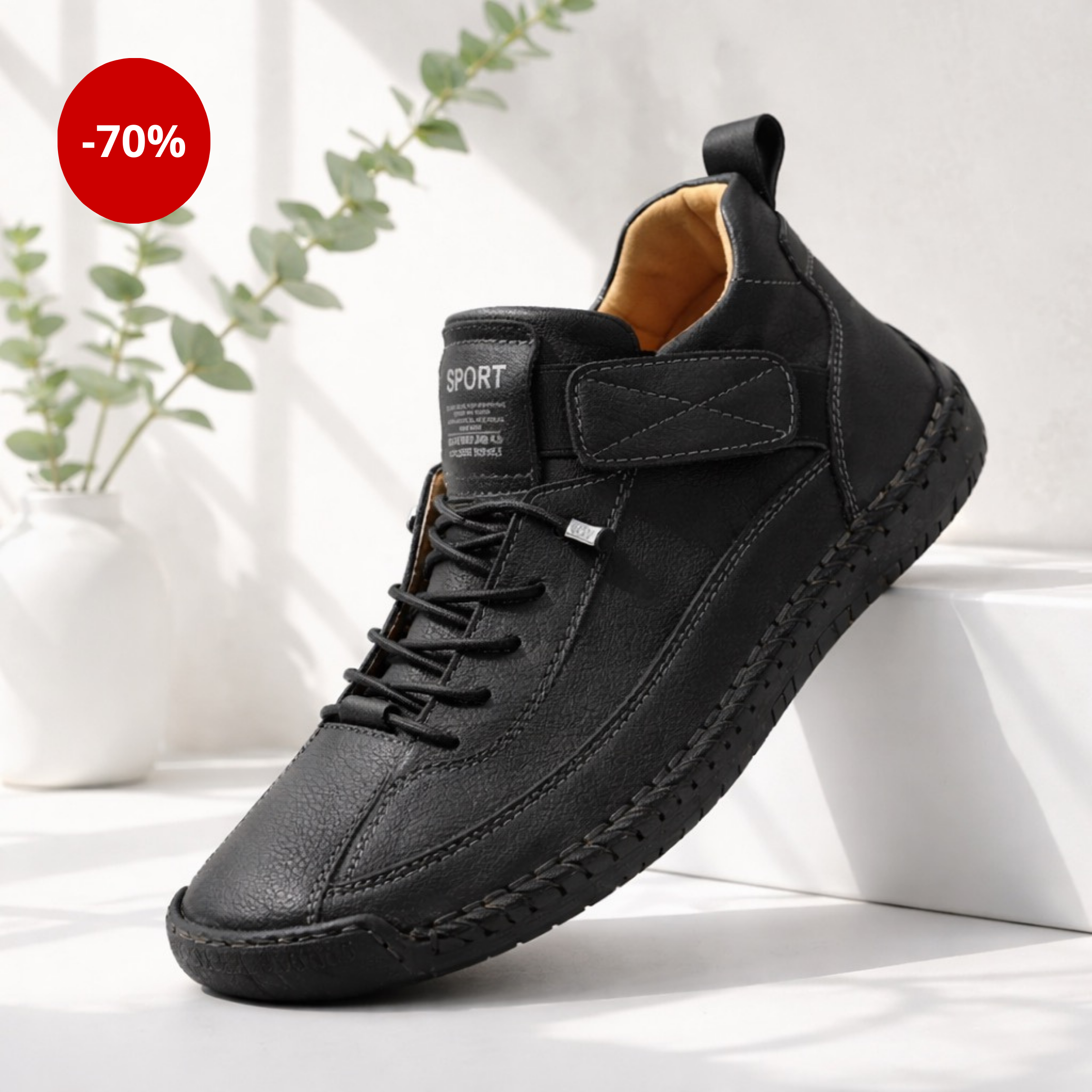 Jonas | klassischer Leder-Sneaker