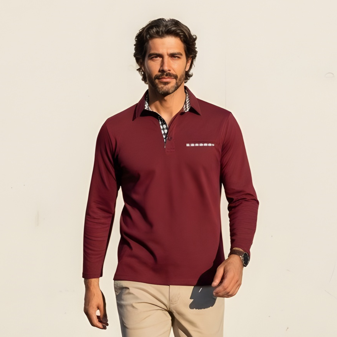 Alvero | Charakterstarkes Langarm-Poloshirt