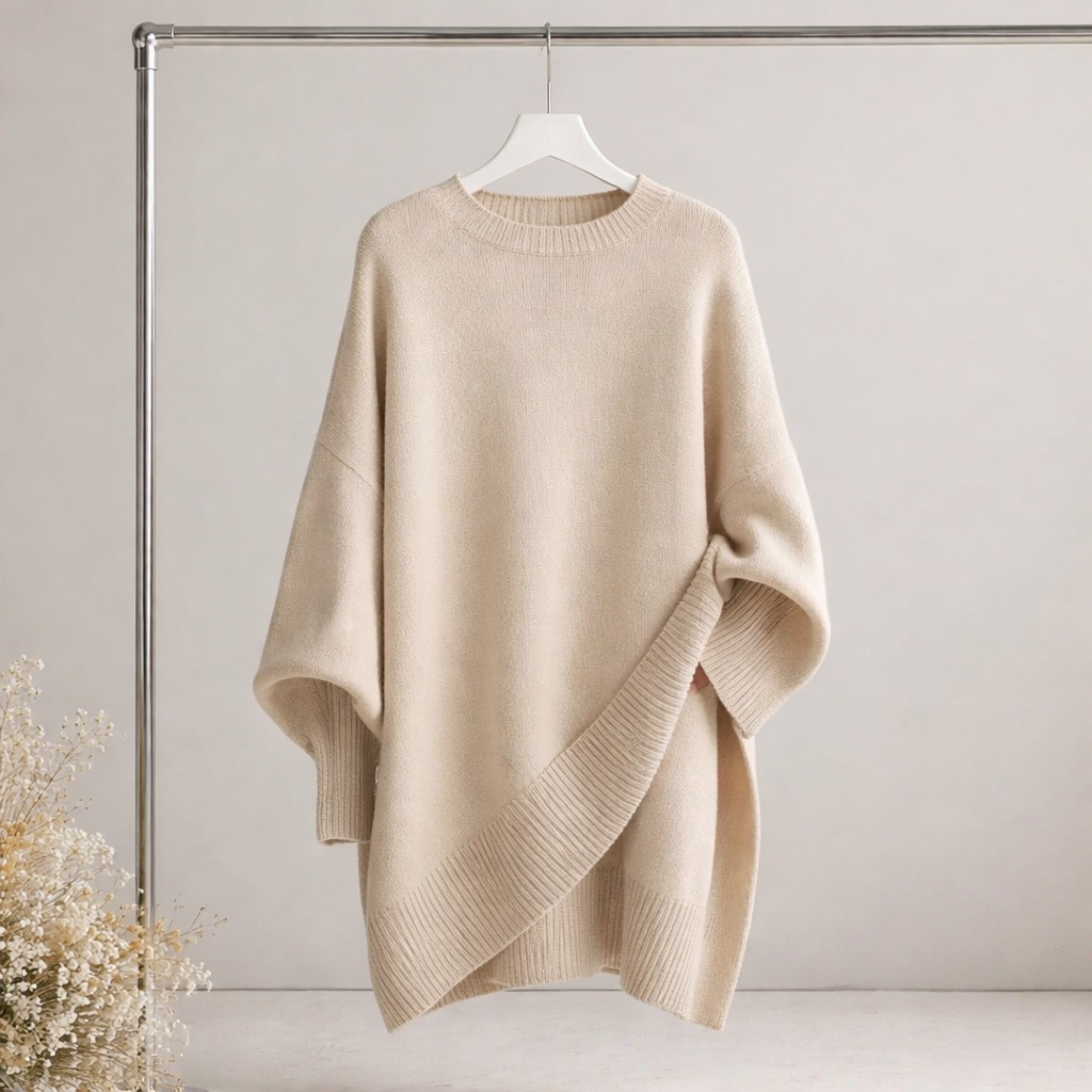Celine | Oversize-Strickpullover mit weicher Struktur