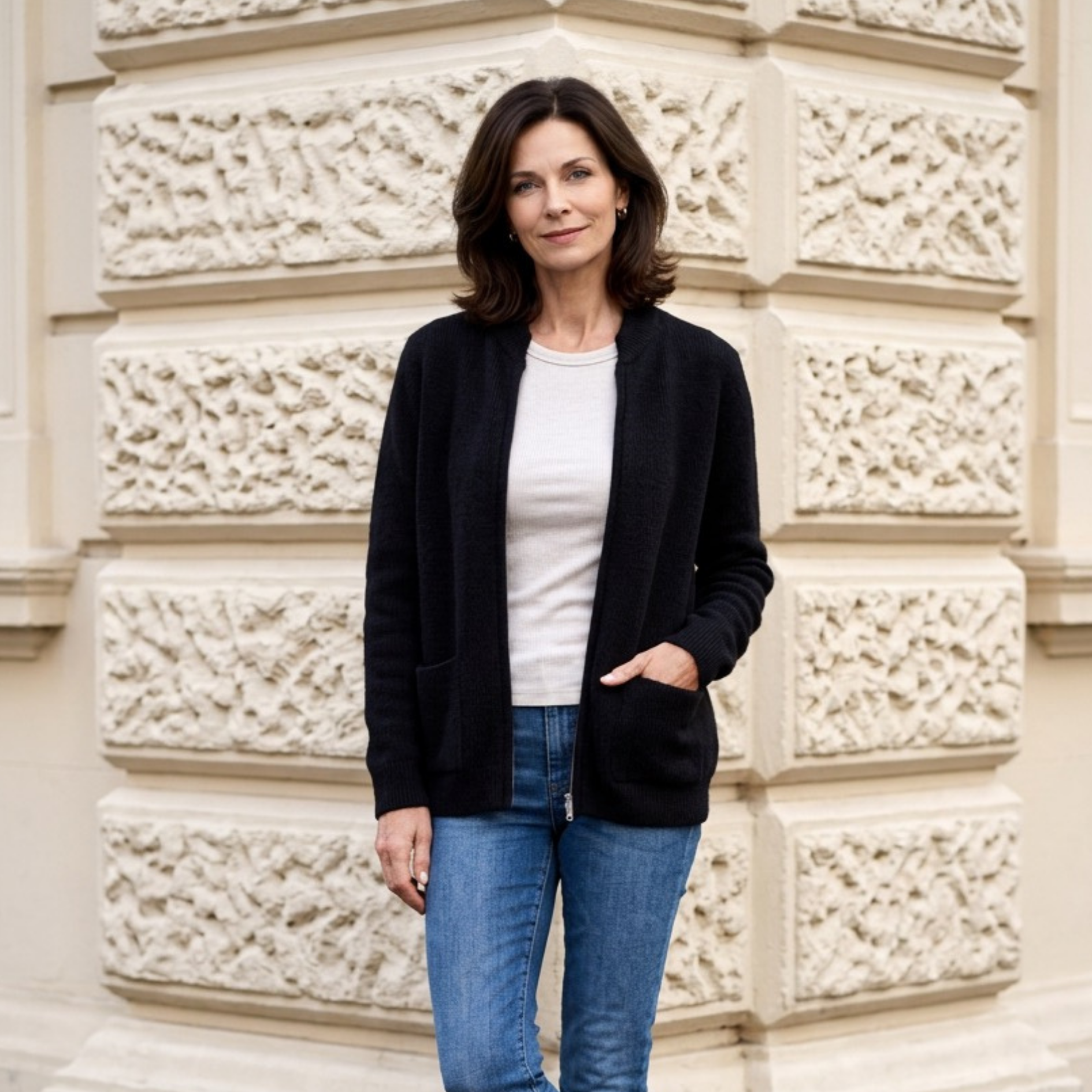 Rina | Gemütliche Strickjacke mit Reißverschluss für Damen