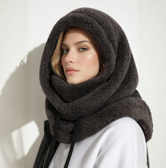 Sophie | Premium Teddy-Fleece Kapuzenschal