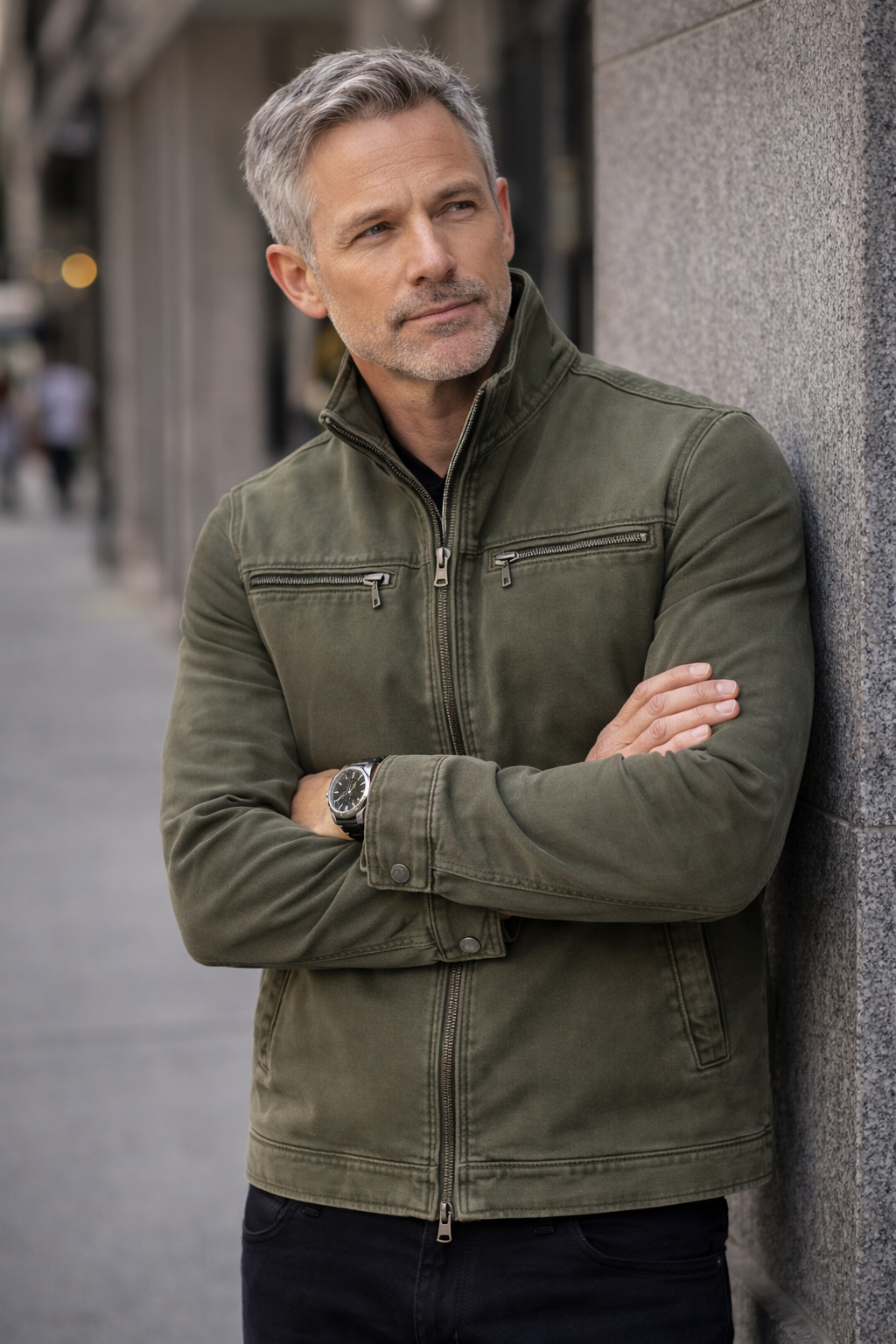 Liam | Utility Jacket in Olive