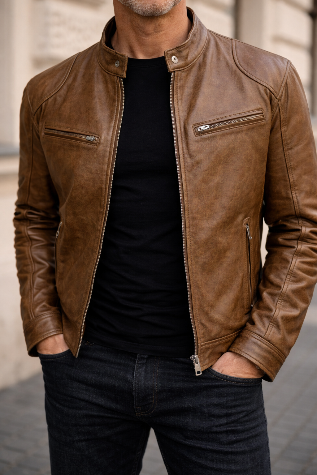 Elric Lederjacke | Strukturierte Kraft