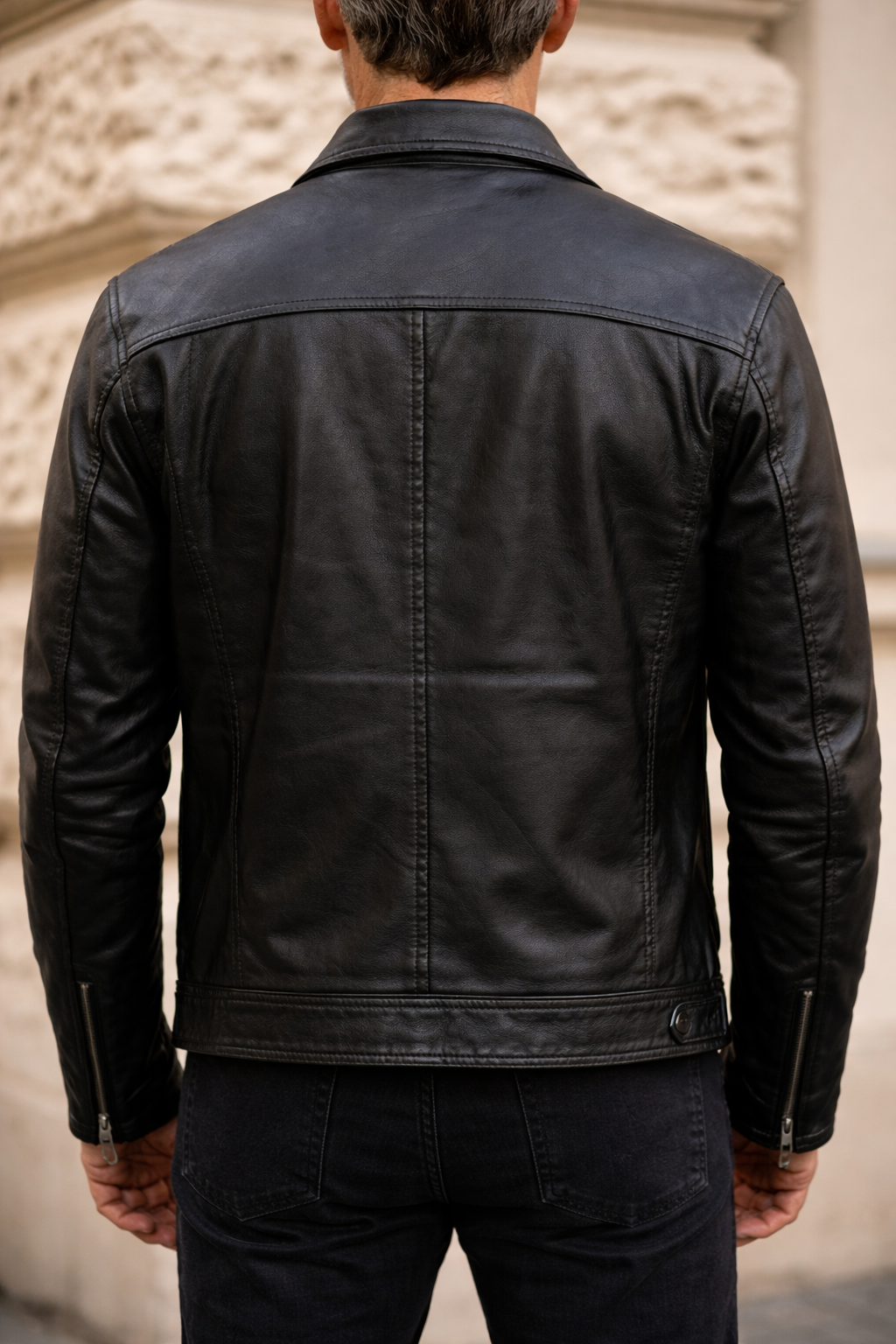 Savio Lederjacke | Reduzierte Präsenz