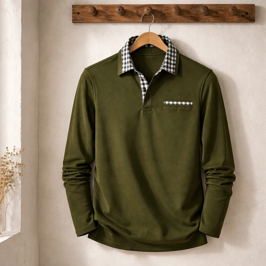 Alvero | Charakterstarkes Langarm-Poloshirt