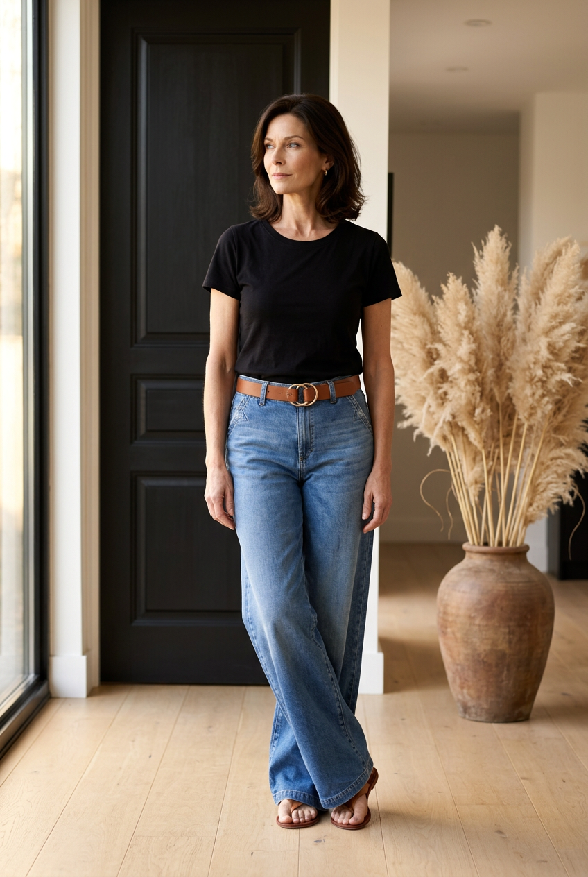 Livia | High-Waist Wide-Leg Jeans mit klarer Silhouette