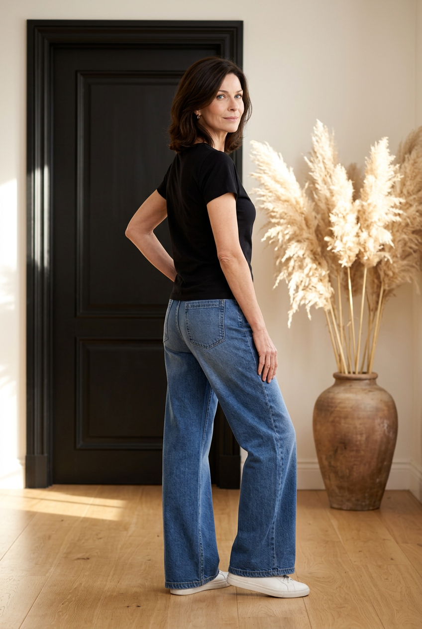 Livia | High-Waist Wide-Leg Jeans mit klarer Silhouette