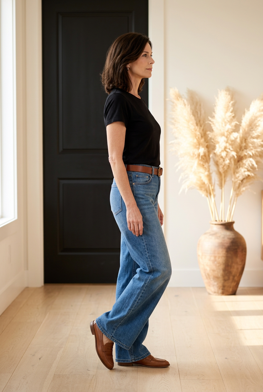 Livia | High-Waist Wide-Leg Jeans mit klarer Silhouette