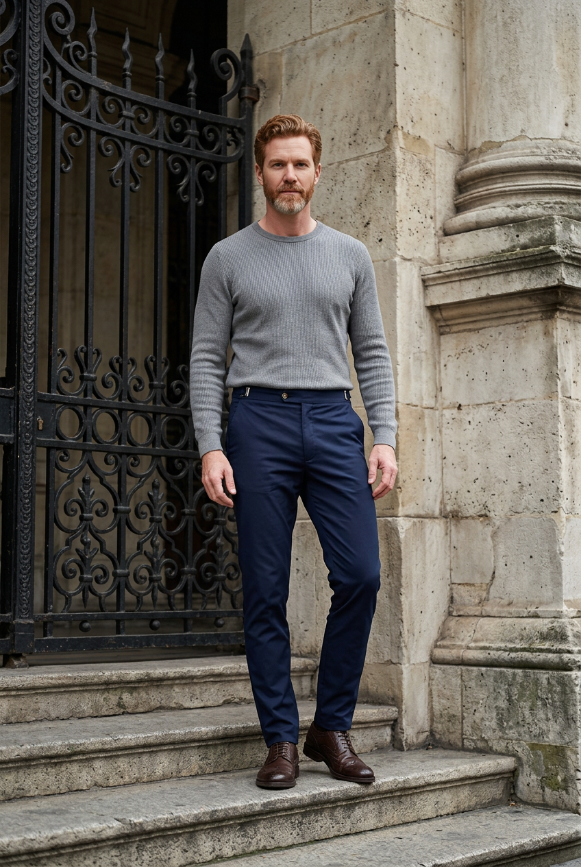 Alessio | Slim-Fit Stretchhose mit integrierter Bundverstellung