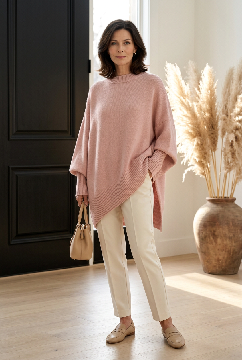 Celine | Oversize-Strickpullover mit weicher Struktur