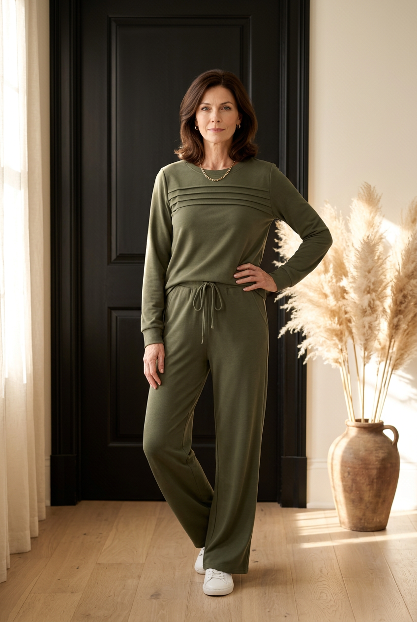 Bianca | Elegantes Damen Zweiteiler-Set mit Weiten Hosen