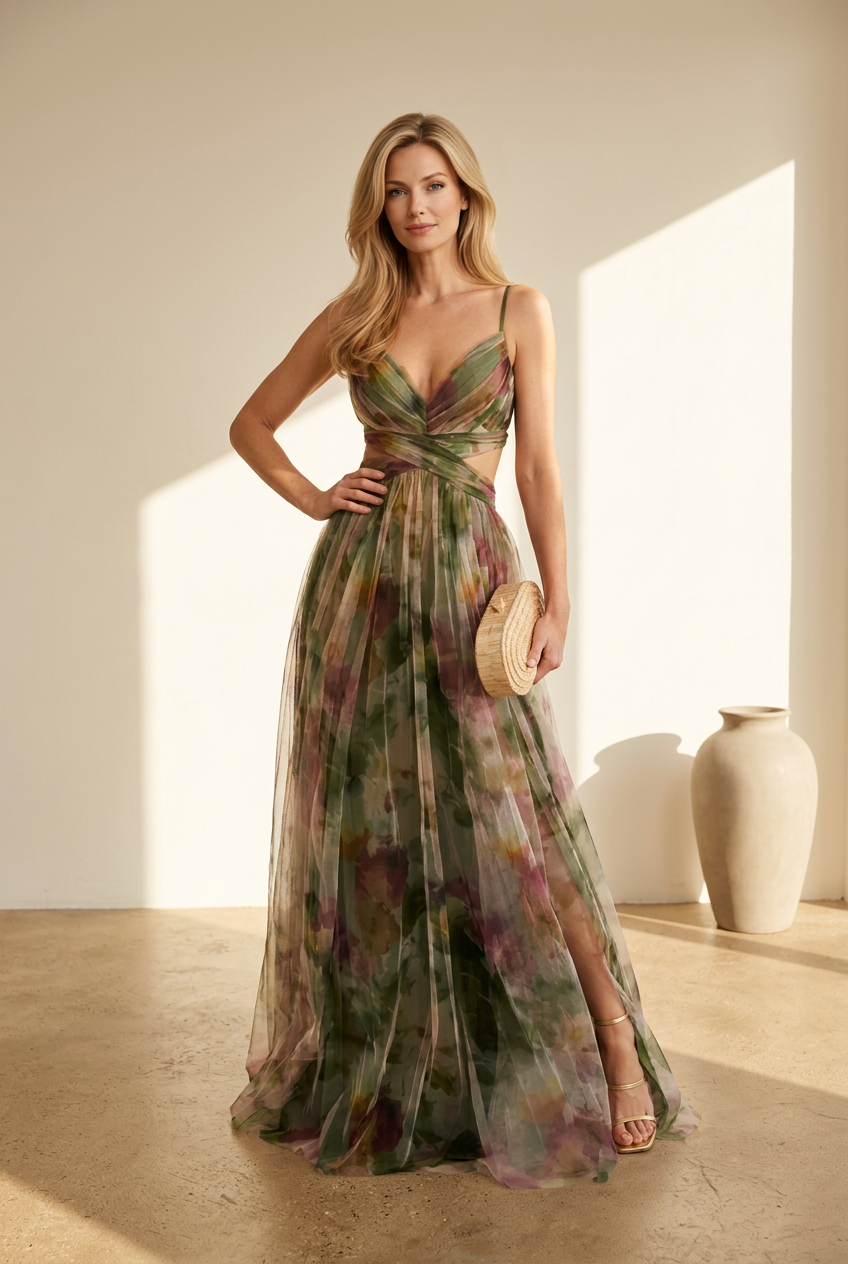 Giselle | Elegantes Maxi-Blumenkleid