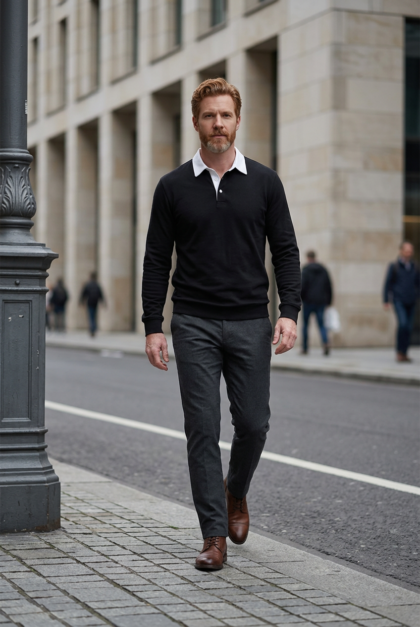 Rafael | Eleganter Polo-Strickpullover für Herren