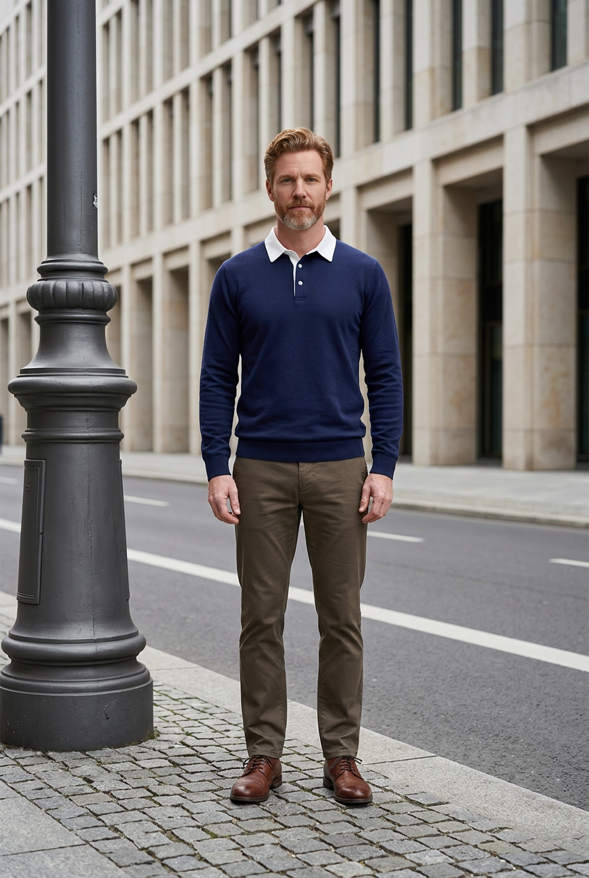 Rafael | Eleganter Polo-Strickpullover für Herren