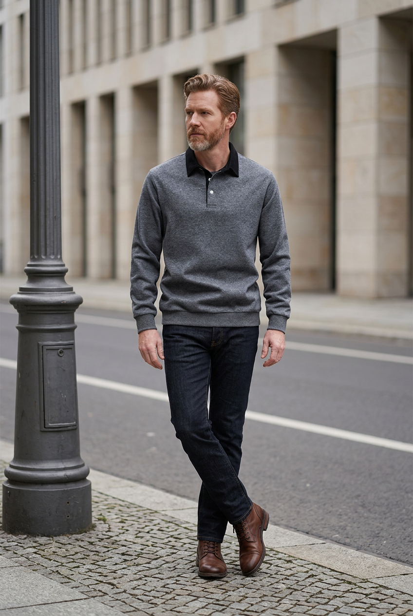 Rafael | Eleganter Polo-Strickpullover für Herren