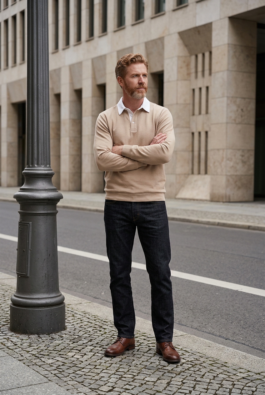Rafael | Eleganter Polo-Strickpullover für Herren