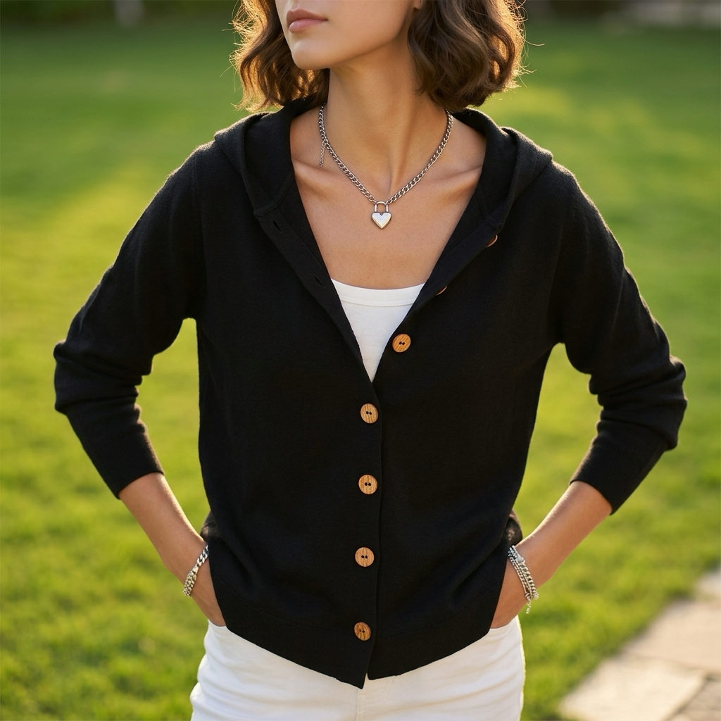 Alva | Strickcardigan mit Kapuze