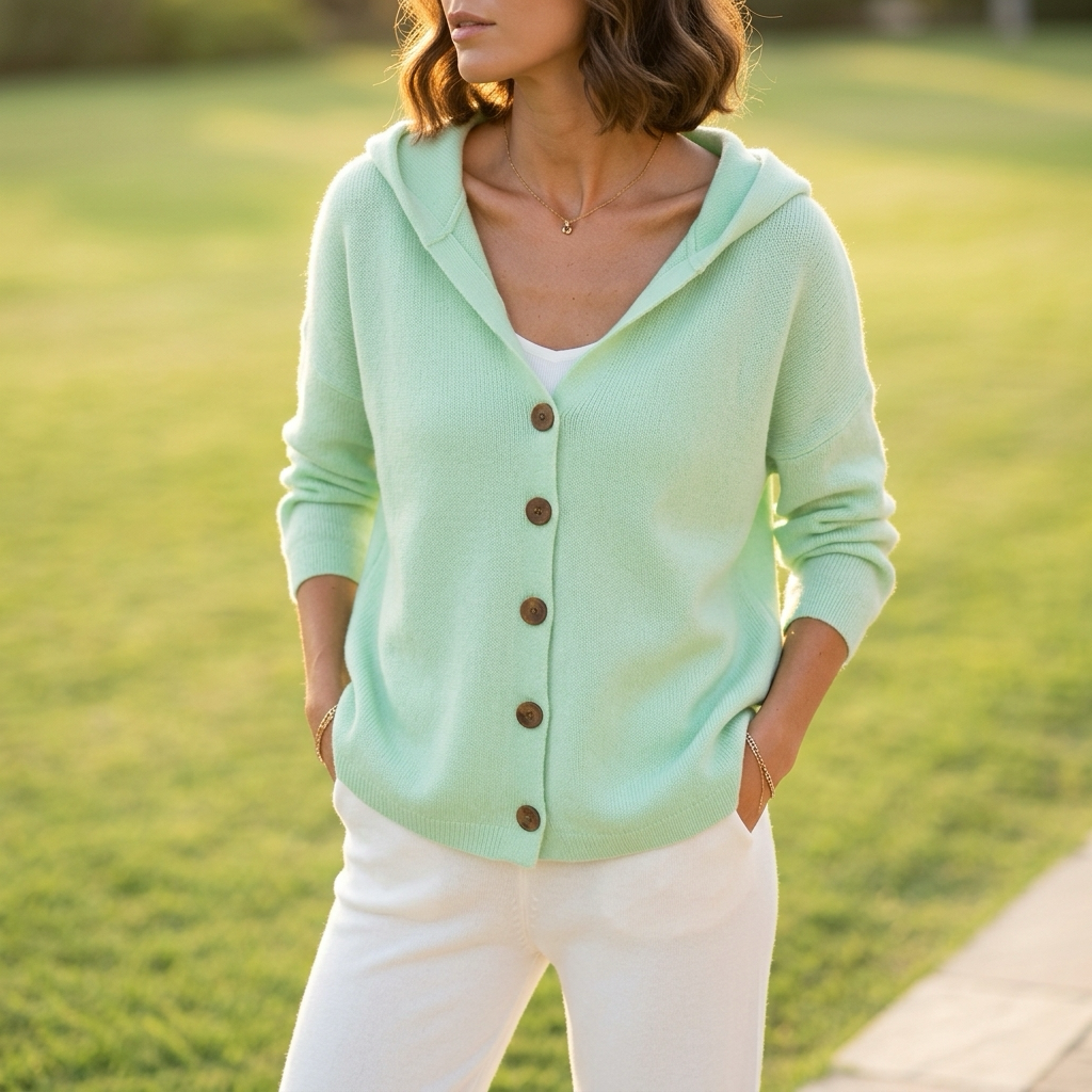 Alva | Strickcardigan mit Kapuze