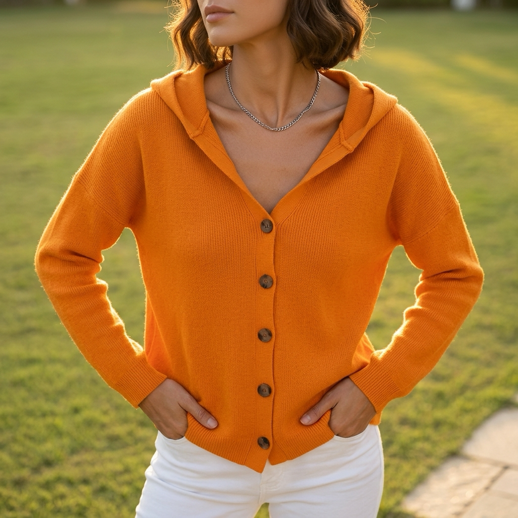 Alva | Strickcardigan mit Kapuze