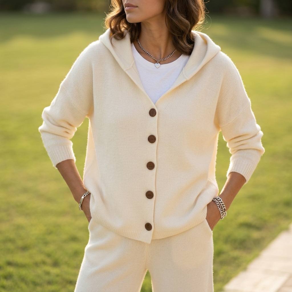 Alva | Strickcardigan mit Kapuze
