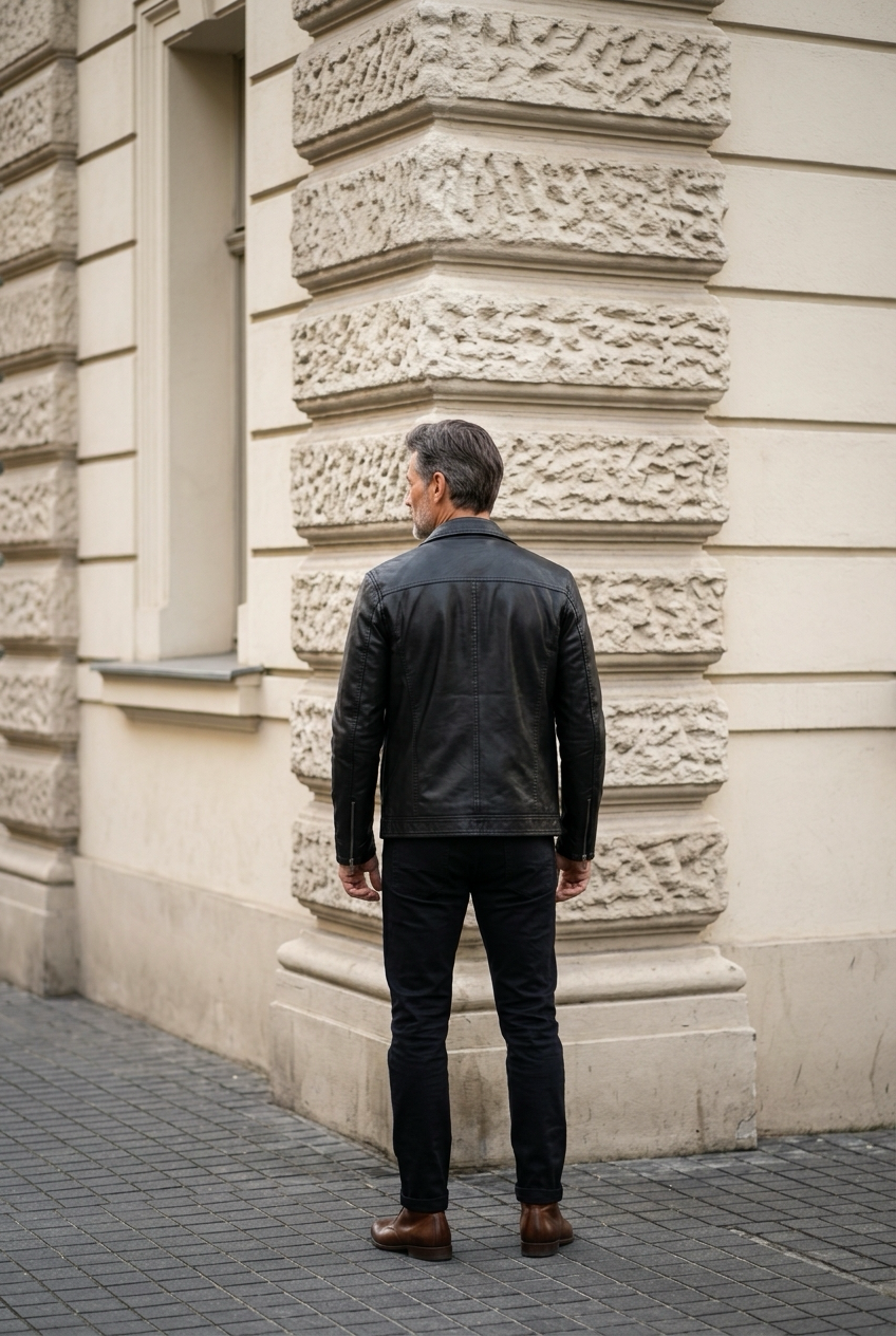 Savio Lederjacke | Reduzierte Präsenz